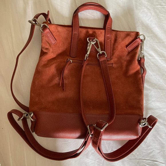 JOST Brown Suede Backpack/Shoulder Bag main image 6